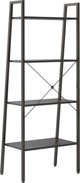 vidaXL Ράφι σκάλα με 4 ράφια, μαύρο, 56x35x140 cm