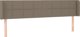 vidaXL Zaglowek do lozka z LED, taupe, 183x16x78/88 cm, tkanina