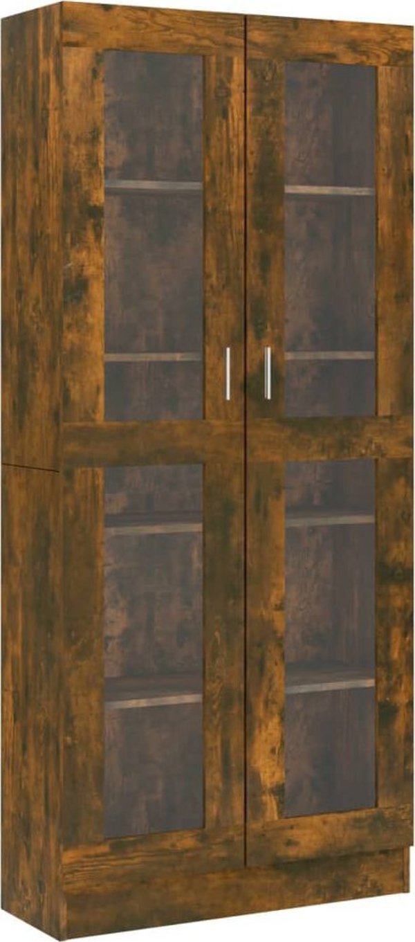 vidaXL Βιτρίνα, καπνιστή δρυς, 82,5x30,5x185,5 εκ