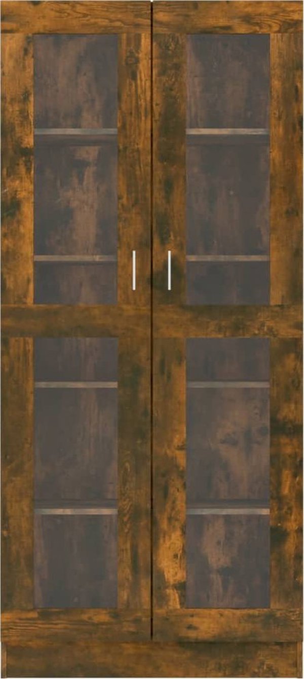 vidaXL Βιτρίνα, καπνιστή δρυς, 82,5x30,5x185,5 εκ