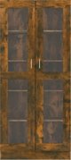vidaXL Βιτρίνα, καπνιστή δρυς, 82,5x30,5x185,5 εκ