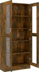 vidaXL Βιτρίνα, καπνιστή δρυς, 82,5x30,5x185,5 εκ