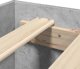 vidaXL Κορνίζα Κρεβατιού 200x200 cm, Γκρι Σκυροδέματος, Ξύλινο Σύνθετο Υλικό