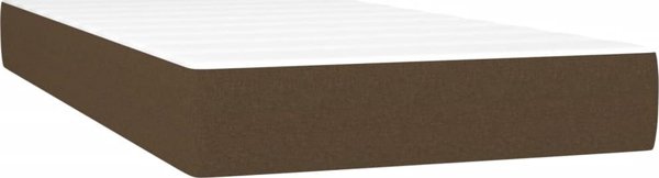 vidaXL Λύκνος κρεβάτι με στρώμα, καφέ, ύφασμα 80x200 εκ.