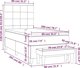 vidaXL Λύκνος κρεβάτι με στρώμα, καφέ, ύφασμα 80x200 εκ.