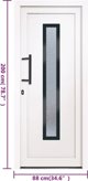vidaXL Εξωτερική Πόρτα εισόδου, λευκή, 88x200 cm, PVC