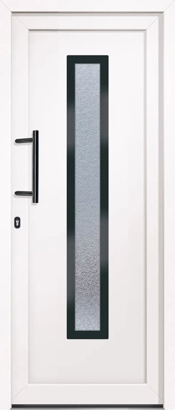 vidaXL Εξωτερική Πόρτα εισόδου, λευκή, 88x200 cm, PVC