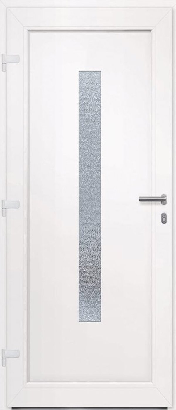 vidaXL Εξωτερική Πόρτα εισόδου, λευκή, 88x200 cm, PVC