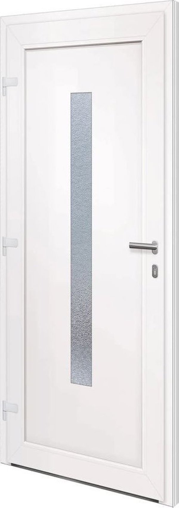 vidaXL Εξωτερική Πόρτα εισόδου, λευκή, 88x200 cm, PVC