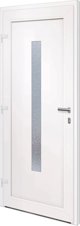 vidaXL Εξωτερική Πόρτα εισόδου, λευκή, 88x200 cm, PVC