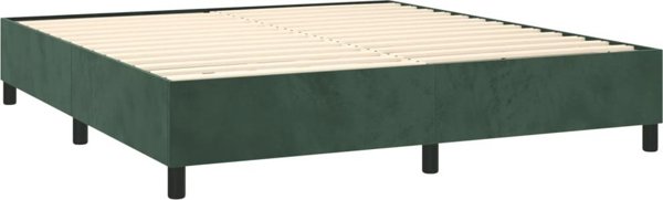 vidaXL Κρεβάτι Kontynentalne με Στρώμα, Σκουρό Πράσινο, 160x200 cm
