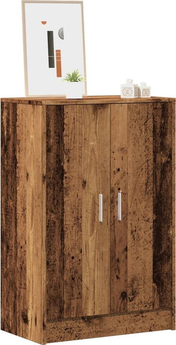 vidaXL vidaXL Szafka na buty, stare drewno, 60x35x92 cm
