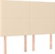 vidaXL Κρεβάτι Continental με Στρώμα Κρεμ 140x200 cm Καμβάς