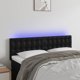 vidaXL Κεφαλάρι κρεβατιού με LED μαύρο 144x5x78/88 εκ. από τεχνητό δέρμα