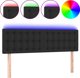vidaXL Κεφαλάρι κρεβατιού με LED μαύρο 144x5x78/88 εκ. από τεχνητό δέρμα