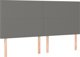 vidaXL Zaglowek do lozka z LED, ciemnoszary, 180x5x118/128 cm, tkanina