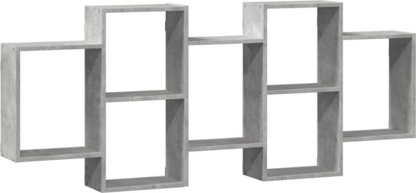 vidaXL Ράφι τοίχου χρώμα σκυροδέματος 159x18x65 εκ.