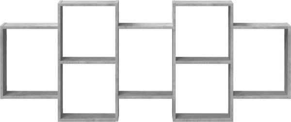 vidaXL Ράφι τοίχου χρώμα σκυροδέματος 159x18x65 εκ.