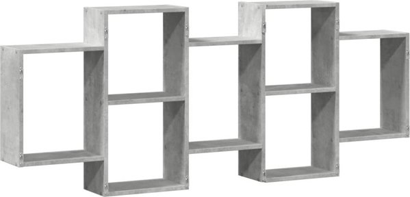vidaXL Ράφι τοίχου χρώμα σκυροδέματος 159x18x65 εκ.