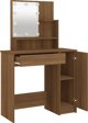 vidaXL Τουαλέτα με LED, Καφέ Δρυς, 86,5x35x136 cm