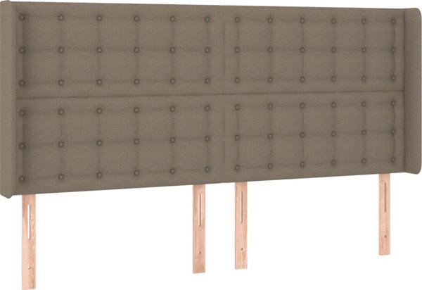 vidaXL Κρεβάτι κοντινεντάλ με στρώμα, ταουπέ, 200x200cm, ύφασμα