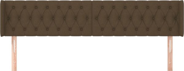 vidaXL Κεφαλάρι uszak, σκούρο καφέ, 203x16x78/88 cm, ύφασμα