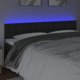 vidaXL Zaglowek do lozka z LED, czarny, 180x5x78/88 cm, sztuczna skora