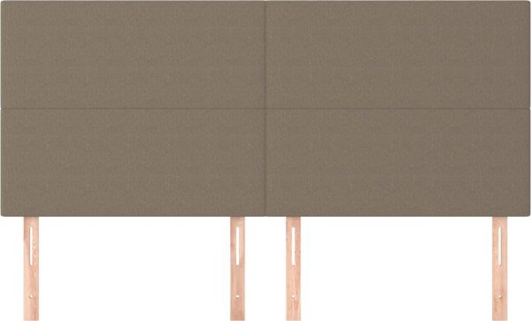 vidaXL Zaglowki do lozka 4 szt taupe 80x5x78/88 cm tkanina