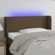 vidaXL Κεφαλάρι κρεβατιού με LED, σκούρο καφέ, 83x16x78/88 cm, ύφασμα