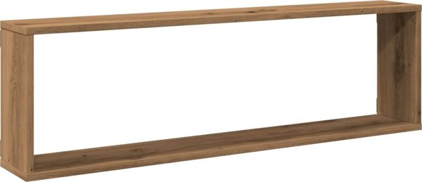 vidaXL Σετ 4 τοίχοι ράφια κύβοι, χρώμα δρυς artisan, 100x15x30 εκ.