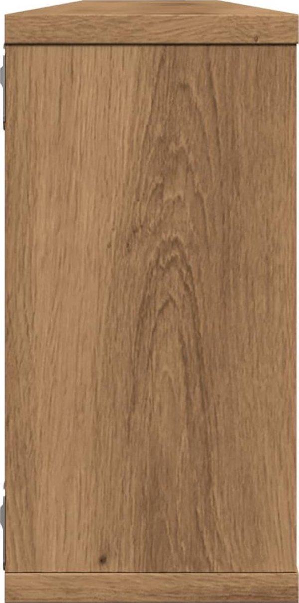 vidaXL Σετ 4 τοίχοι ράφια κύβοι, χρώμα δρυς artisan, 100x15x30 εκ.