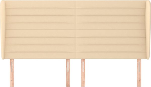 vidaXL Κεφαλάρι uszak, κρεμ, 203x23x118/128 εκ., ύφασμα
