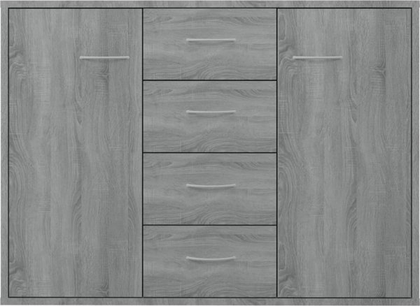 vidaXL Συρταριέρα, Sonoma γκρι δρυς, 88x30x65 εκ., συνθετικό ξύλο