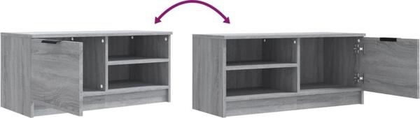 vidaXL Ντουλάπια τηλεόρασης, 2 τεμάχια, γκρι Sonoma δρυς, 80x35x36,5 cm
