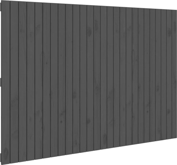 vidaXL Κεφαλάρι Κρεβατιού, Γκρι, 166x3x110 cm, Μασίφ Πεύκο