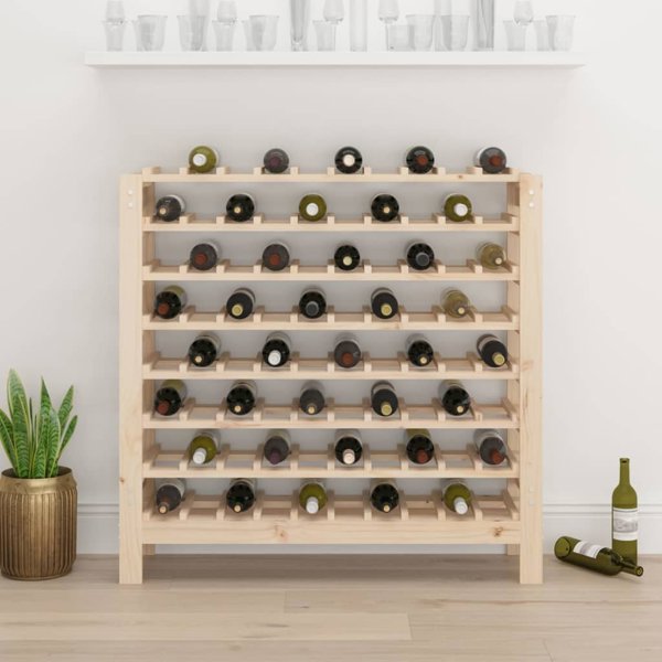 vidaXL vidaXL Stojak na wino, 109,5x30x107,5 cm, lite drewno sosnowe