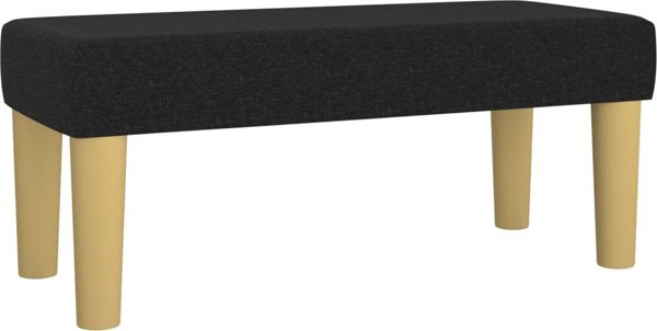 vidaXL Λύκος κοντινεντάλ με στρώμα, μαύρο ύφασμα, 80x200 cm