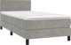vidaXL Κοντινεντάλε Κρεβάτι 100x200cm Γκρι Βελούδο με LED
