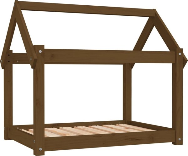 vidaXL Legowisko dla psa, miodowy braz, 81x60x70 cm, drewno sosnowe