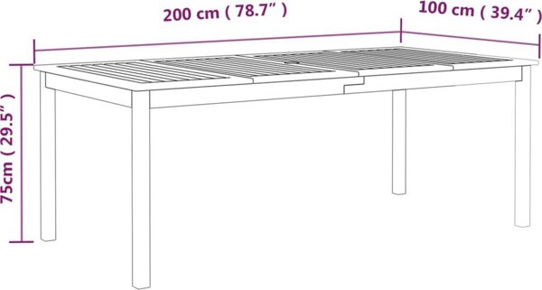 vidaXL vidaXL 9-cz. zestaw mebli ogrodowych, lite drewno akacjowe, szary