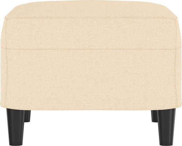 vidaXL Σκαμπό Ποδιών, κρεμ, 60x50x41 εκ, ταπετσαρισμένο με ύφασμα