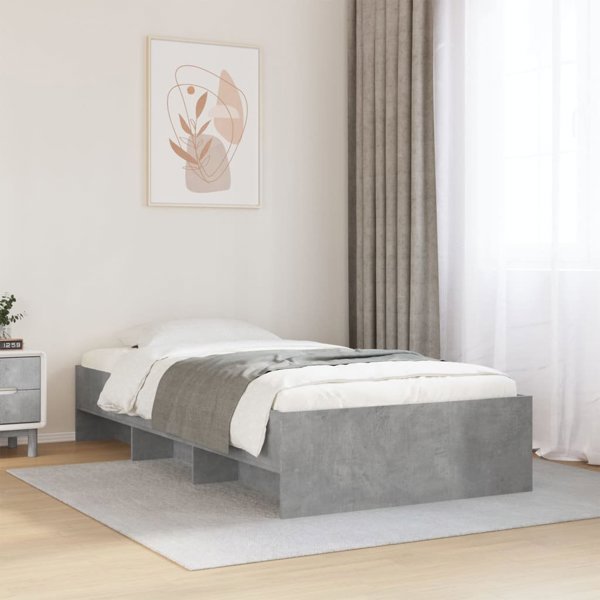 vidaXL Rama lozka szary dab sonoma 90x200 cm material drewnopochodny