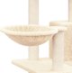 vidaXL Drapak για γάτες με στύλους από σιζάλ, κρεμ, 82 εκ.