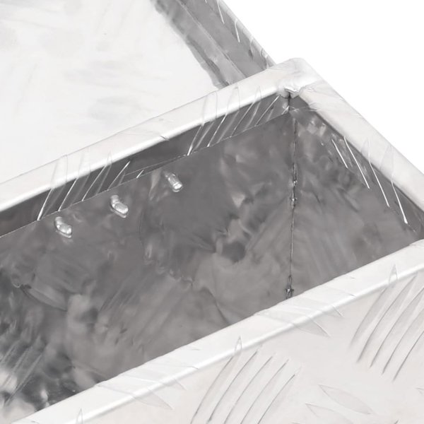 vidaXL Skrzynka do przechowywania, srebrna, 50x20,5x15 cm, aluminium