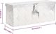 vidaXL Skrzynka do przechowywania, srebrna, 50x20,5x15 cm, aluminium