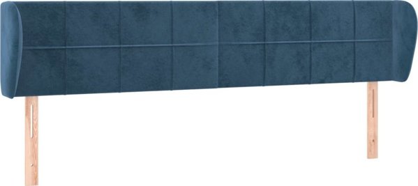 vidaXL Zaglozek uszak, σκουρο μπλε, 163x23x78/88 cm, βελούδο