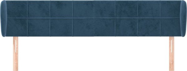 vidaXL Zaglozek uszak, σκουρο μπλε, 163x23x78/88 cm, βελούδο