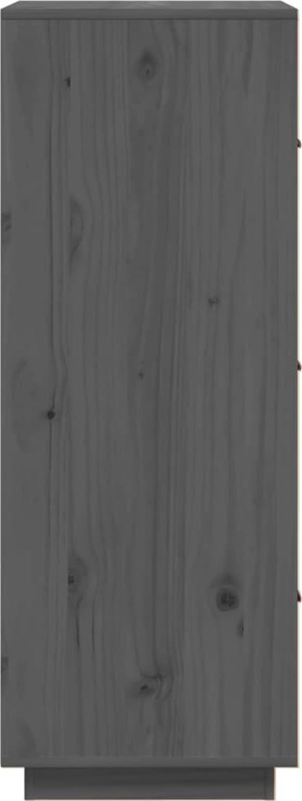 vidaXL Szafka, szara, 34x40x108,5 cm, lite drewno sosnowe