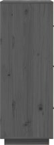 vidaXL Szafka, szara, 34x40x108,5 cm, lite drewno sosnowe