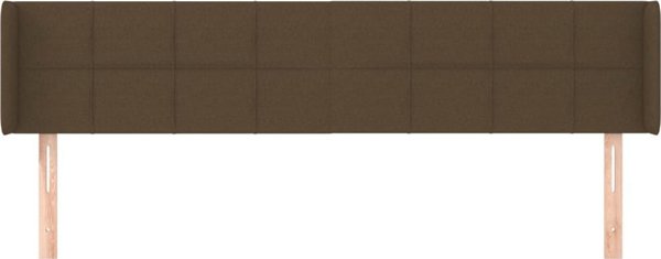 vidaXL Zaglowek uszak, ciemnobrazowy, 203x16x78/88 cm, tkanina
